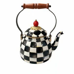 MacKenzie-Childs Courtly Check 2-Quart Tea Kettle - NWT
